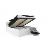 Čalúnená posteľ PANAMA 160x200cm výklopná - biela